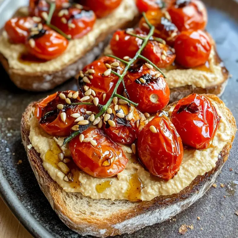 BALSAMIC ROASTED TOMATOES & HUMMUS TOAST