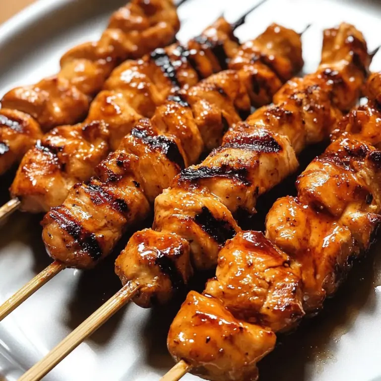 Chipotle Honey Chicken Skewers