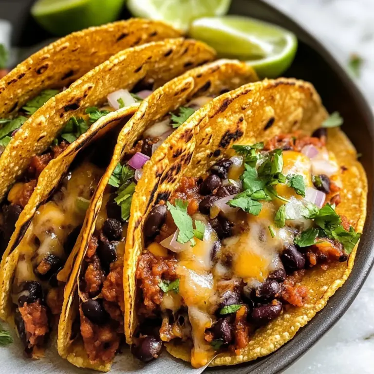 Crispy Sheet Pan Black Bean Tacos (Vegetarian)