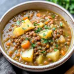 Easy Lentil Potato Soup Recipe