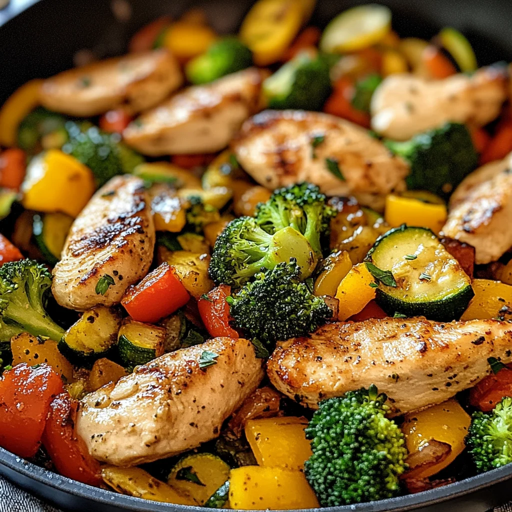 Healthy Chicken and Vegetables Skillet
