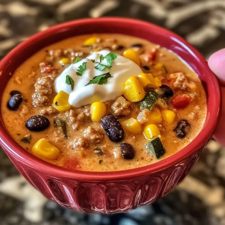 High Protein Creamy Taco Soup