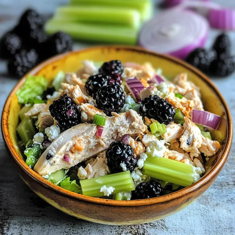 Low Carb Blackberry Cottage Cheese Chicken Salad