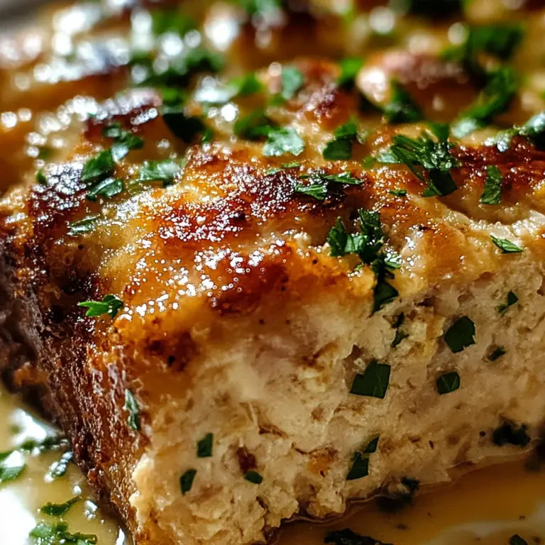 Melt-in-Your-Mouth Garlic Parmesan Chicken Meatloaf