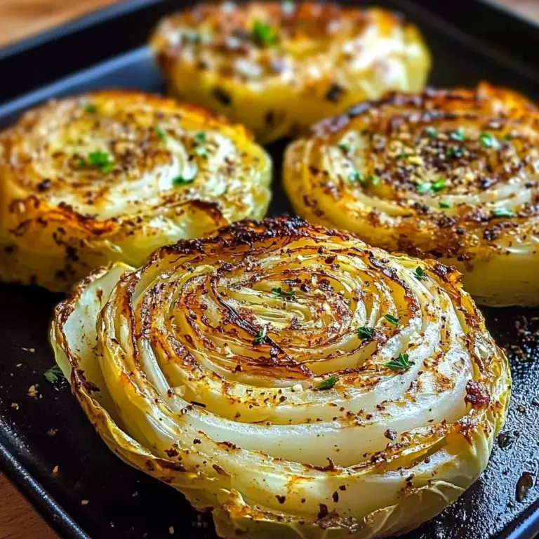 Oven Roasted Garlic Cabbage Steaks