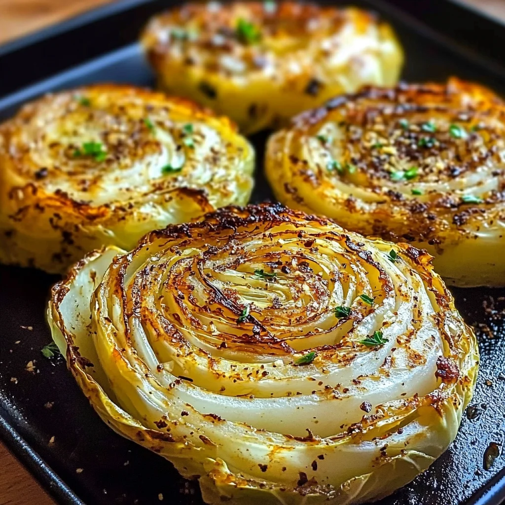 Oven Roasted Garlic Cabbage Steaks