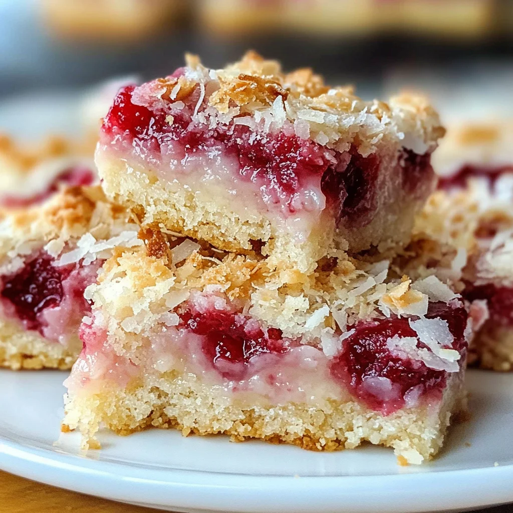 Raspberry Coconut Bars Recipe