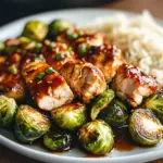 Air Fryer Sweet Chili Chicken and Brussels Sprouts