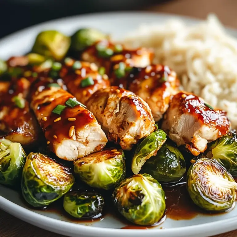 Air Fryer Sweet Chili Chicken and Brussels Sprouts