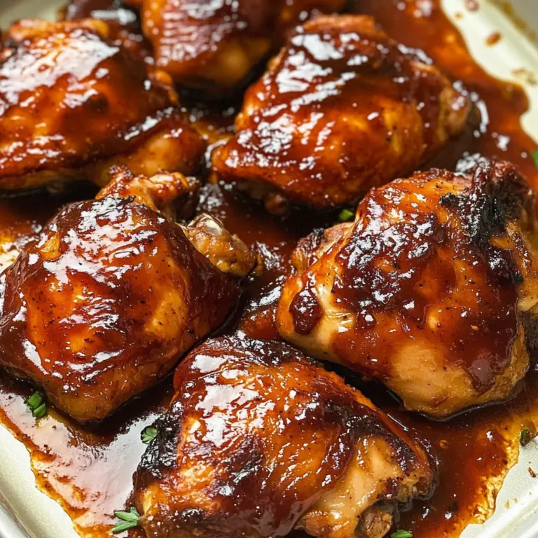 Caramelized BBQ Chicken Thighs in the Oven