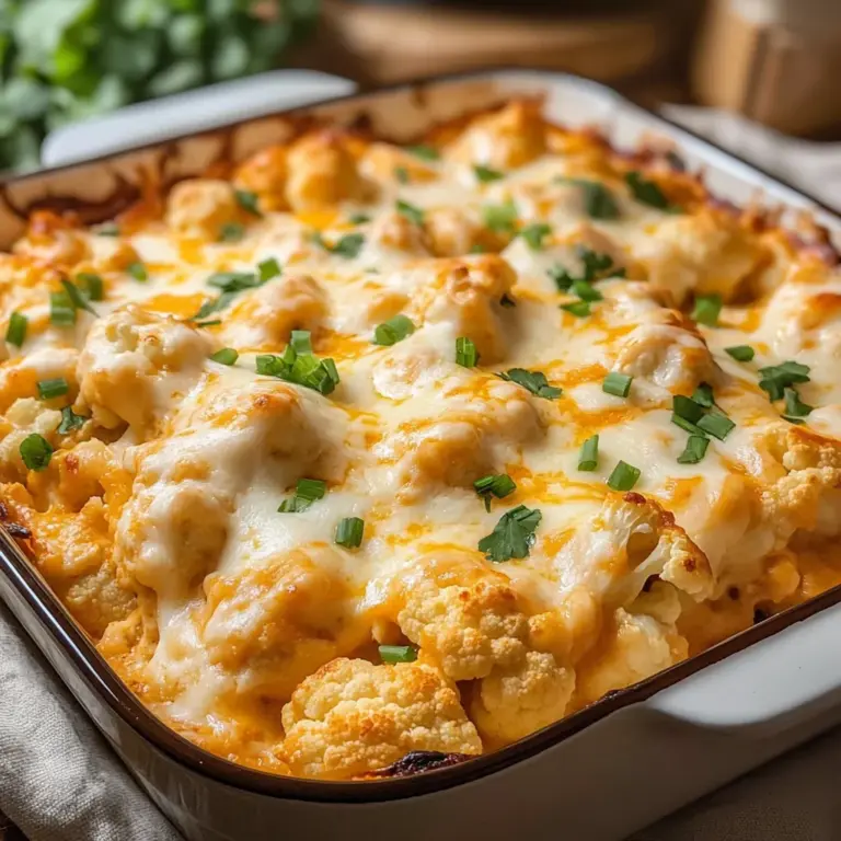 Creamy Buffalo Chicken Cauliflower Casserole Recipe
