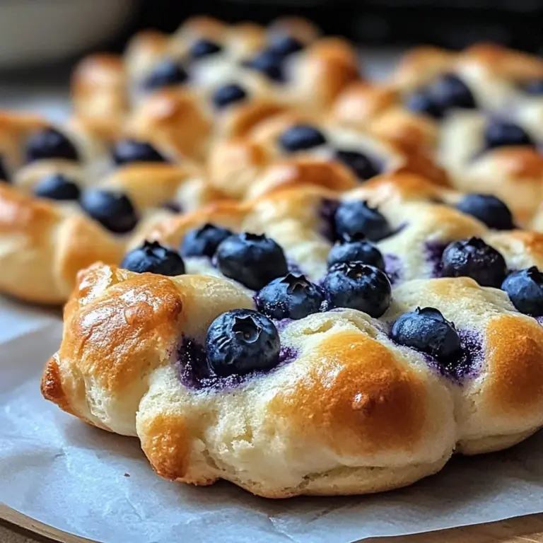 Fluffy Cottage Cheese Blueberry Cloud Bread