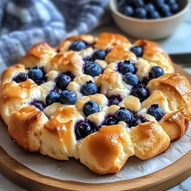 Fluffy Cottage Cheese Blueberry Cloud Bread
