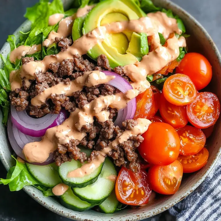 Healthy Burger in a Bowl