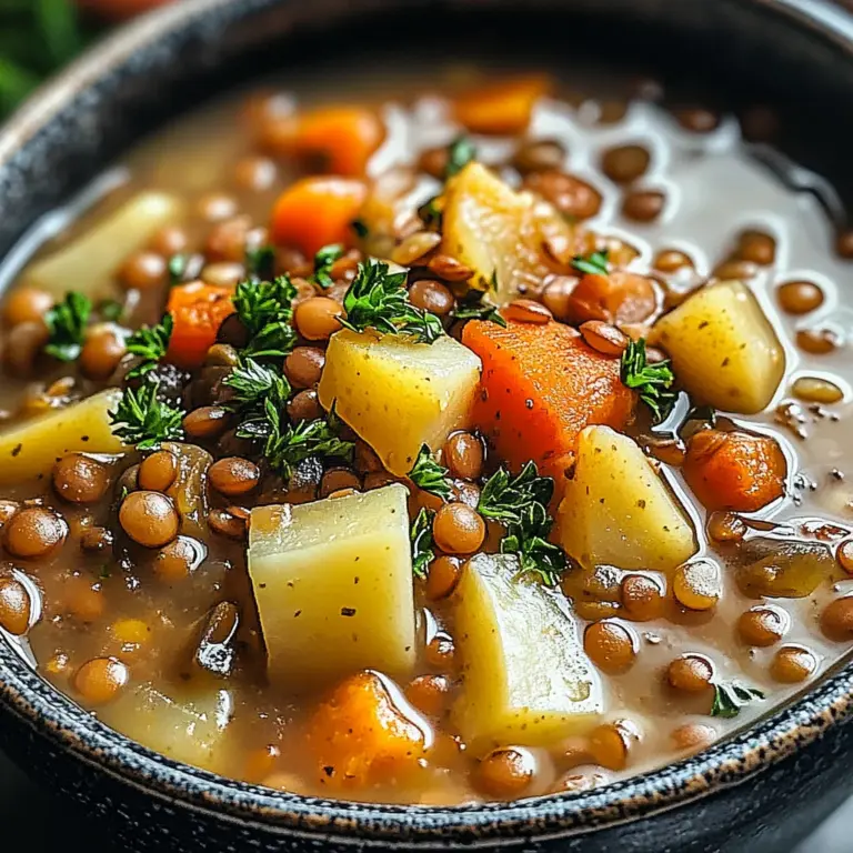 Hearty Lentil and Potato Soup