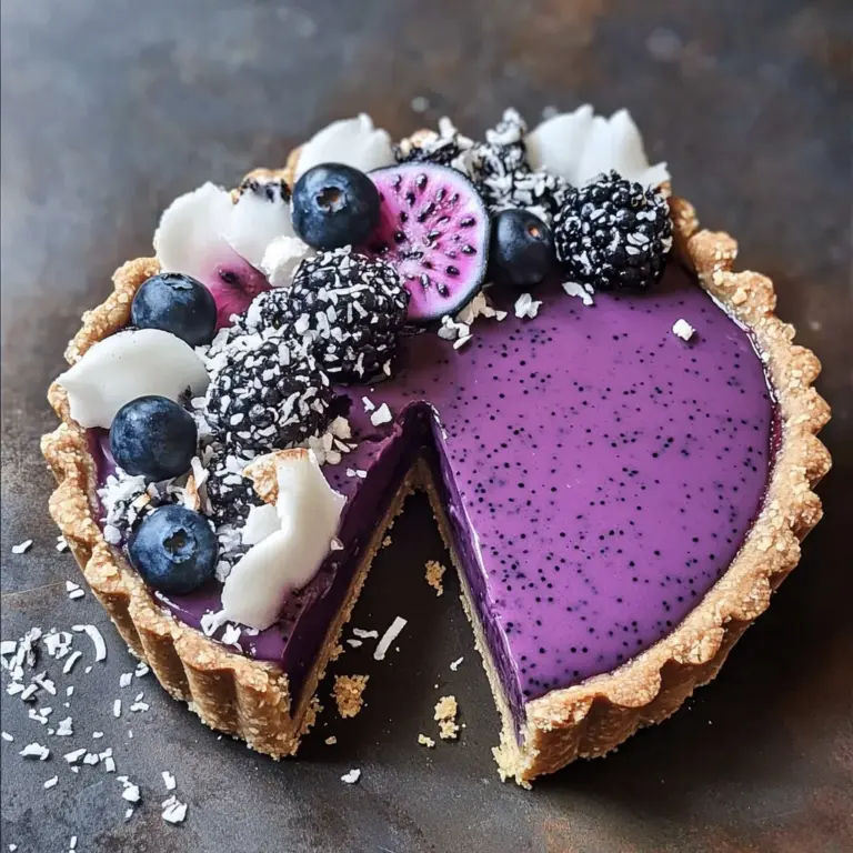No Bake Blueberry Tart with Earl Grey