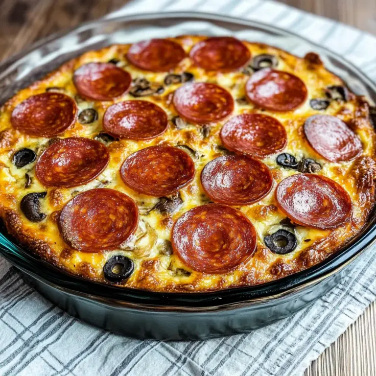 Pepperoni Pizza Keto Crustless Quiche