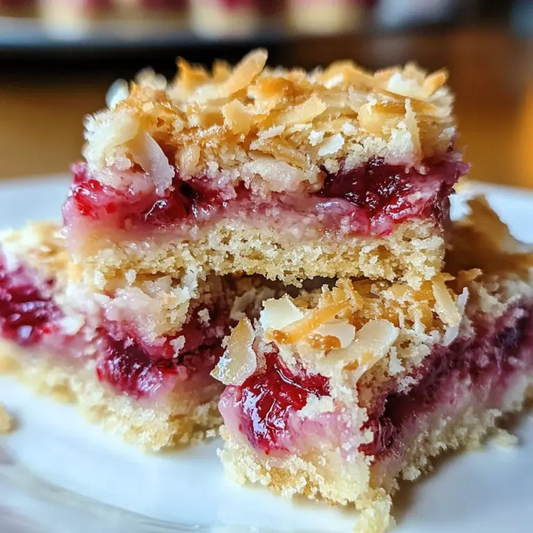 Raspberry Coconut Bars Recipe