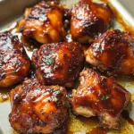 Caramelized BBQ Chicken Thighs in the Oven