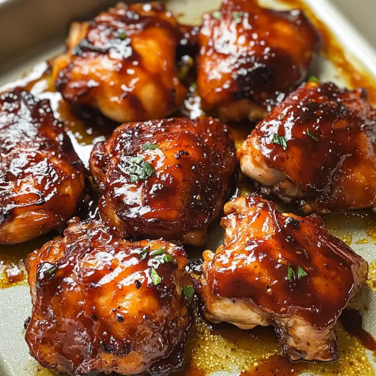Caramelized BBQ Chicken Thighs in the Oven