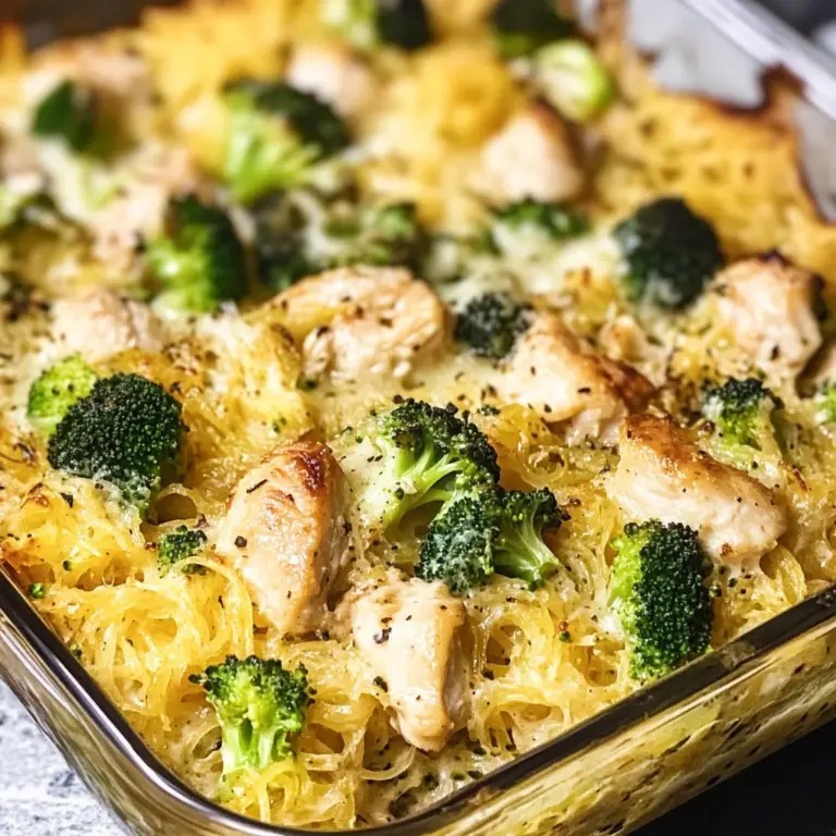 Chicken Alfredo Spaghetti Squash Casserole: Whole30, Paleo, Low Carb, GF