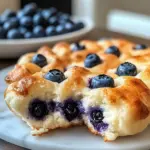 Fluffy Cottage Cheese Blueberry Cloud Bread