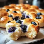 Fluffy Cottage Cheese Blueberry Cloud Bread