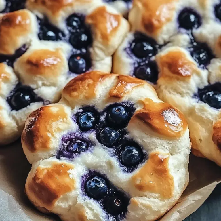 Fluffy Cottage Cheese Blueberry Cloud Bread