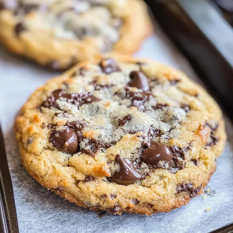 Giant Chewy Keto Chocolate Chip Cookies