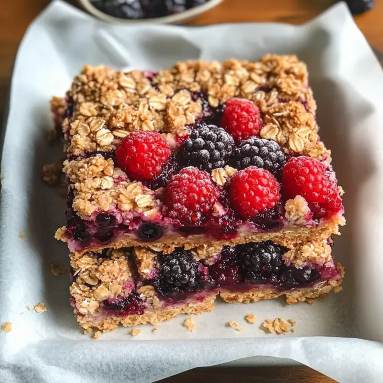 Healthy Berry Oatmeal Bars Breakfast