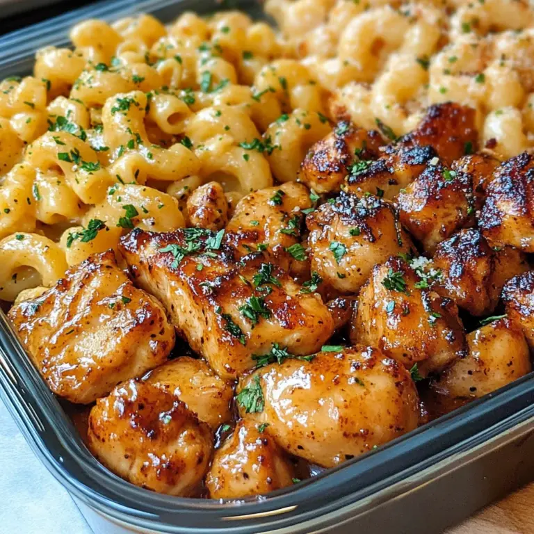 High-Protein Honey Garlic Butter Chicken with Mac & Cheese