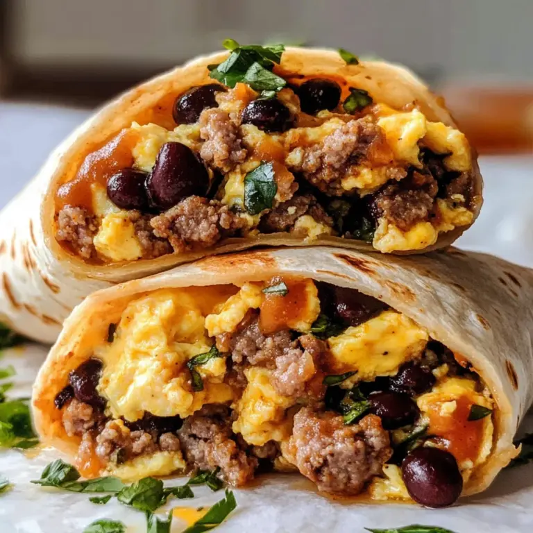 High Protein Breakfast Burritos