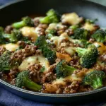 Keto Hamburger Broccoli Skillet