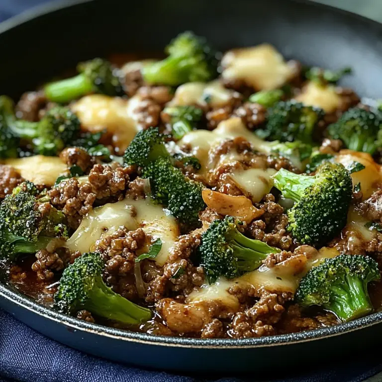 Keto Hamburger Broccoli Skillet