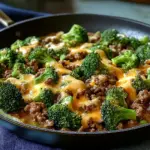Keto Hamburger Broccoli Skillet