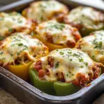 Keto Lasagna Stuffed Peppers