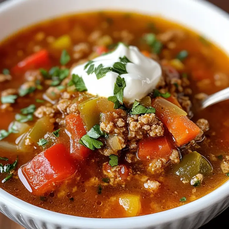 Keto stuffed pepper soup