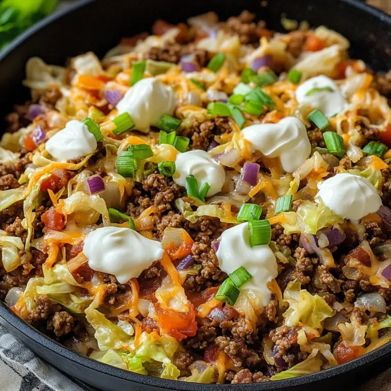 Low Carb Cabbage Taco Skillet (Keto-Friendly)