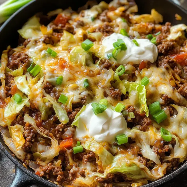 Low Carb Cabbage Taco Skillet (Keto-Friendly)