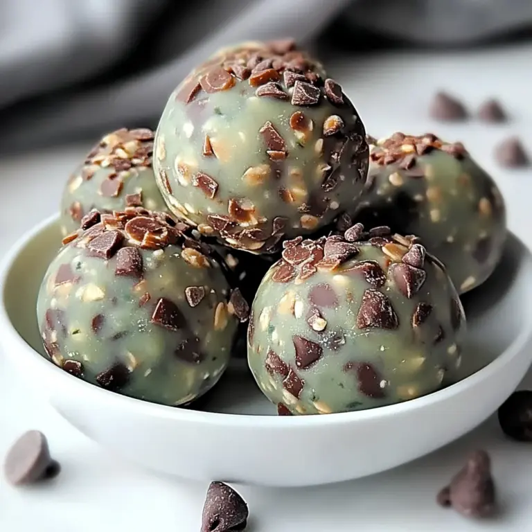 Mint Chocolate Chip Protein Balls