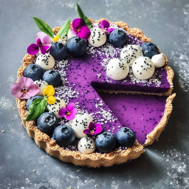 No Bake Blueberry Tart with Earl Grey