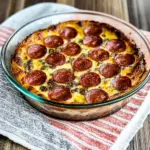 Pepperoni Pizza Keto Crustless Quiche