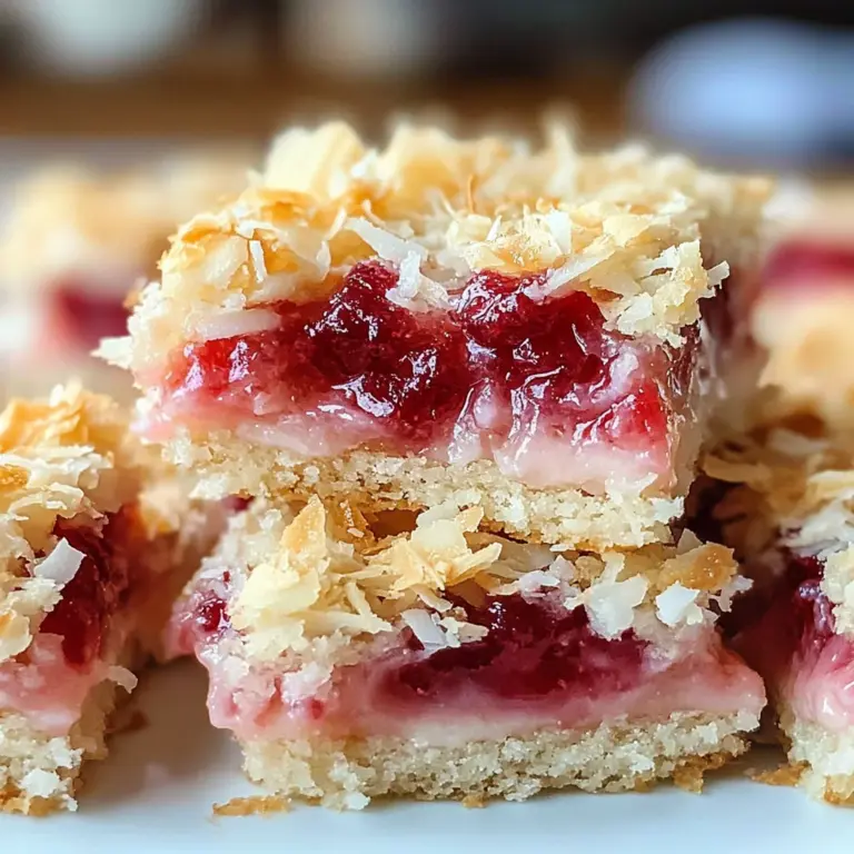 Raspberry Coconut Bars Recipe