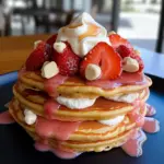 Strawberries and Cream Protein Pancakes