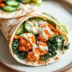 Vegan Buffalo Cauliflower Wraps