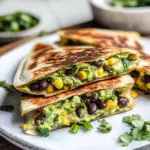 Vegan Quesadillas with Black Beans and Avocado