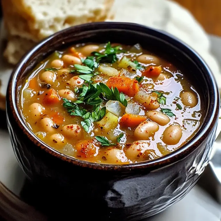 Vegan Serbian White Bean Soup (Pasulj)