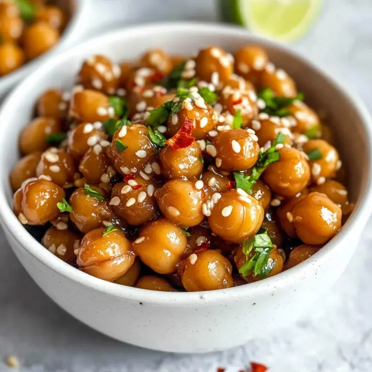 Vegan Sticky Sesame Chickpeas