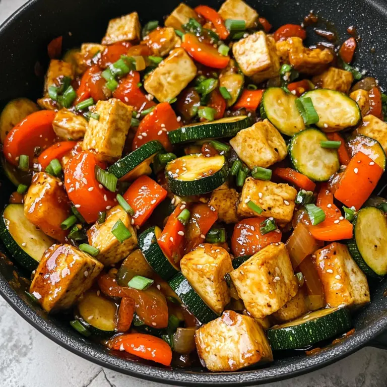 Zucchini Stir Fry With Tofu (Vegan)
