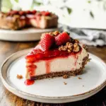Gluten Free & Vegan Strawberry Cheesecake (with Oat Milk)
